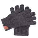  MAKEFGE Knitted gloves Gray