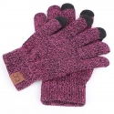  MAKEFGE Knitted gloves Purple