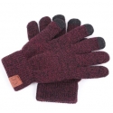  MAKEFGE Knitted gloves Red/Black