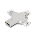  VicSoul 4 in 1 Lightning/USB-C/Micro USB/USB 3.0 64GB Silver (F-01)