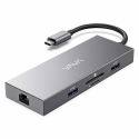. - VAVA USB-C Hub 8-in-1 with Gigabit EthernetPort, (Gray) (0,13m) (VA-UC008)