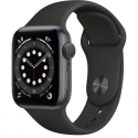  Apple Watch Series 6 GPS 44mm Space Gray Aluminum Case with Black Sport B. (M00H3)