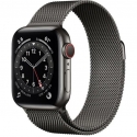  Apple Watch Series 6 GPS + Cellular 44mm Graphite STEEL Case w. Graphite Milanese L. (M07R3)