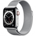  Apple Watch Series 6 GPS + Cellular 44mm Silver STEEL Case w. Silver Milanese L. (M07M3)