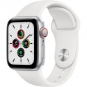  Apple Watch SE GPS + LTE 40mm Silver Aluminum Case with White Sport B. (MYE82)