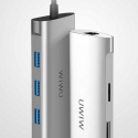 . - WIWU Alpha 6 in 1 USB-C Hub (Silver) (0,1m) (A631STR)