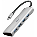 . - WIWU Alpha 4 in 1 USB-C Hub Grey (0,1m) (A440)