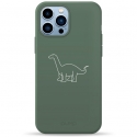 Acc. -  iPhone 13 Pro Max Pump Silicone Minimalistic Case Dino Green () (