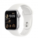  Apple Watch SE 2 GPS 44mm Silver Aluminum with White Sport Band (MNK23)