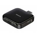 . - Baseus Fully folder portable 4in1 USB Hub Black (Black) (CAHUB-CW01)