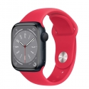  Apple Watch Series 8 GPS 41mm Midnight Aluminum Red Sport Band (MNPC3, MP703)