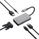 . - WIWU Alpha 5 in 1 USB-C Hub (Gray) (0.1m) (A513HVP)