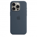 Acc.   iPhone 15 Pro Apple Silicone Case MagSafe Storm Blue () ()
