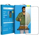 Ac.    iPhone 15 Pro Max 2.5D Blueo Silk Full Cover HD Glass Black (PBJ1-I15PM)