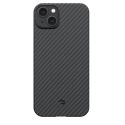 Acc.   iPhone 15 Pitaka MagEZ Case 4 Twill 1500D Black/Grey (/) (/ѳ)